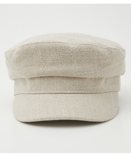 AZUL by moussy（アズールバイマウジー）の「LINEN LIKE CASQUETTE/リネンライクキャスケット（キャスケット・レディース・ブラック/アイボリー・FREE）」の7枚目の写真