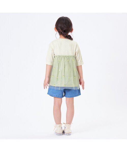 Seraph(セラフ)の「フルーツ刺繍レイヤード風トップス(Tシャツ/カットソー・キッズ・オフホワイト/ピンク/ミント・90/100/110/120/80/130/95/140)」の16枚目の写真