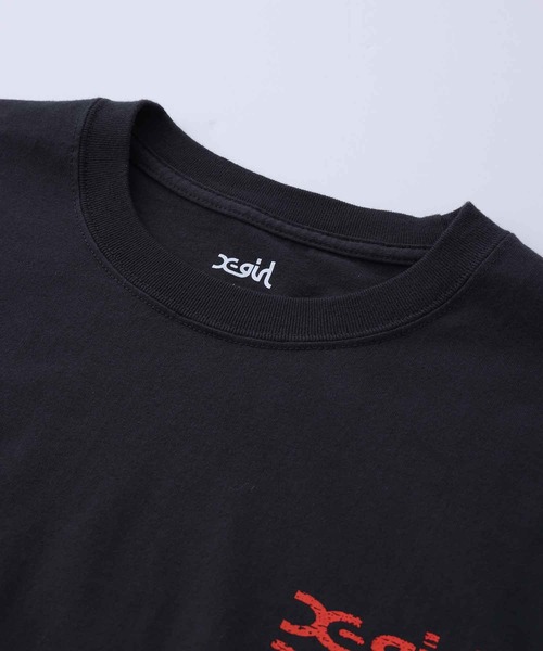 X-girl（エックスガール）の「GEOMETRIC MILLS LOGO S/S TEE/ジオメトリックミルズロゴ　Tシャツ（Tシャツ/カットソー・レディース・ホワイト/ライトグリーン/チャコール・M/XL/L/S）」の10枚目の写真