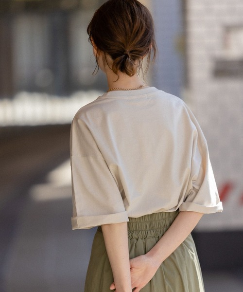 mysty woman(ミスティウーマン)の「フォトプリントビッグTシャツ 273532(Tシャツ/カットソー・レディース・ホワイト系2/ホワイト系5/ベージュ系1/ベージュ系2・FREE)」の20枚目の写真