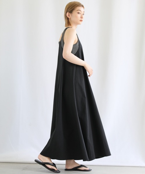 leur logette ルールロジェット 黒 ボリュームキャミワンピース leur logette ルールロジェット 黒 ボリュームキャミワンピース