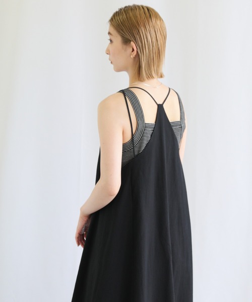 select MOCA（セレクトモカ）の「切り替えボリュームキャミワンピース（ワンピース・レディース・ブラック/アイボリー/イエロー・FREE）」の6枚目の写真