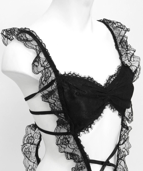 OSYAREVO（オシャレボ）の「コスプレ 総レース フリルメイド 3点セット レディース ホワイトデー 記念日（コスチューム/パーティーグッズ・レディース・ホワイト/ブラック・ONESIZE）」の22枚目の写真