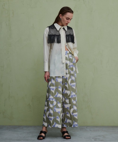 PUBLIC TOKYO（パブリックトウキョウ）の「レースセットウエスタンシャツ/ウォッシャブル（シャツ/ブラウス・レディース・ホワイト/パープル・FREE）」の8枚目の写真