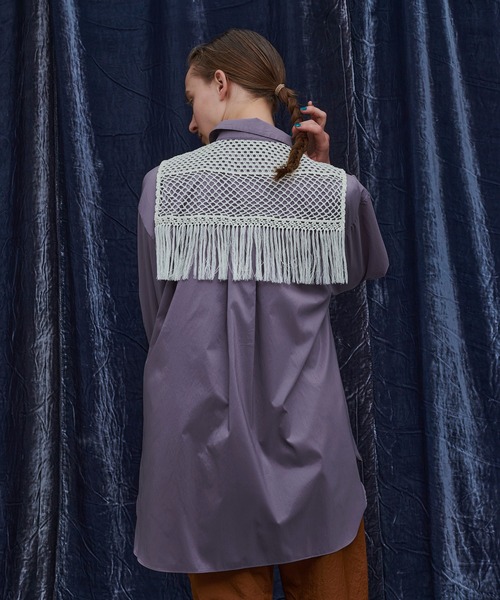 PUBLIC TOKYO（パブリックトウキョウ）の「レースセットウエスタンシャツ/ウォッシャブル（シャツ/ブラウス・レディース・ホワイト/パープル・FREE）」の13枚目の写真