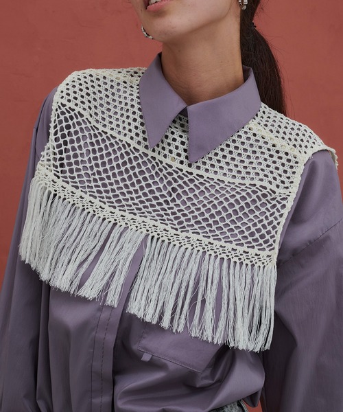 PUBLIC TOKYO（パブリックトウキョウ）の「レースセットウエスタンシャツ/ウォッシャブル（シャツ/ブラウス・レディース・ホワイト/パープル・FREE）」の18枚目の写真