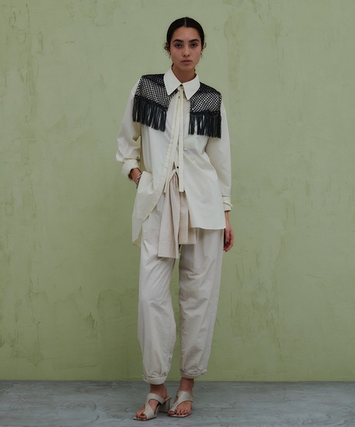 PUBLIC TOKYO（パブリックトウキョウ）の「レースセットウエスタンシャツ/ウォッシャブル（シャツ/ブラウス・レディース・ホワイト/パープル・FREE）」の7枚目の写真