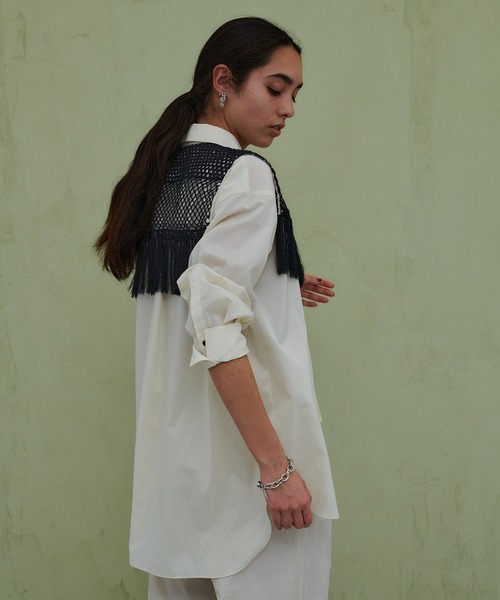 PUBLIC TOKYO（パブリックトウキョウ）の「レースセットウエスタンシャツ/ウォッシャブル（シャツ/ブラウス・レディース・ホワイト/パープル・FREE）」の4枚目の写真