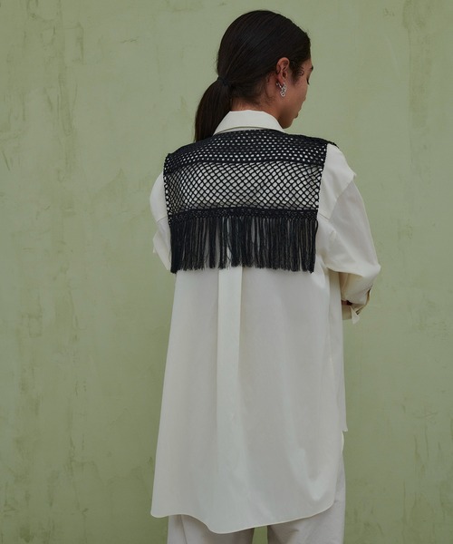 PUBLIC TOKYO（パブリックトウキョウ）の「レースセットウエスタンシャツ/ウォッシャブル（シャツ/ブラウス・レディース・ホワイト/パープル・FREE）」の5枚目の写真