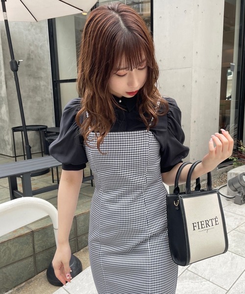 one after another NICE CLAUP（ワンアフターアナザーナイスクラップ）の「袖ボリュームパールボタンブラウス（シャツ/ブラウス・レディース・オフホワイト/ブラック/ベージュ/ストライプ・FREE）」の17枚目の写真