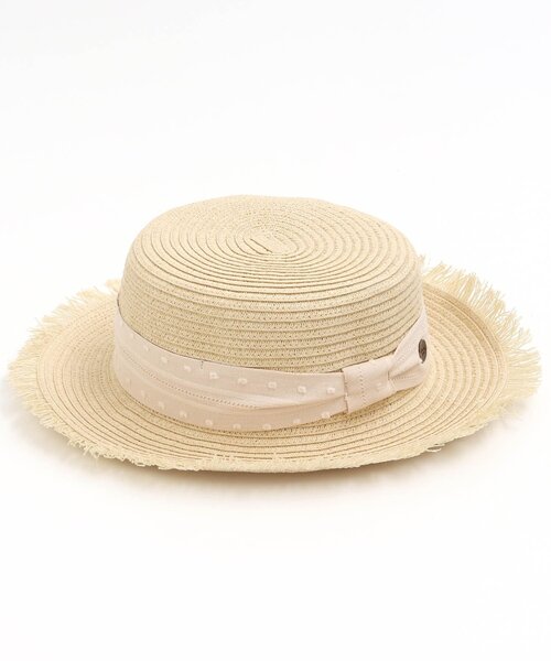 BREEZE（ブリーズ）の「/フリンジペーパーハット（ハット・キッズ・ブラウン/ベージュ・52/56/50/54）」の2枚目の写真