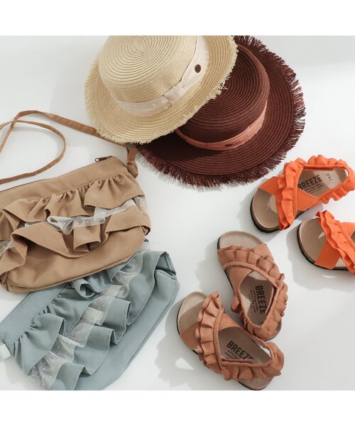 BREEZE（ブリーズ）の「/フリンジペーパーハット（ハット・キッズ・ブラウン/ベージュ・52/56/50/54）」の4枚目の写真