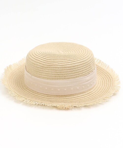 BREEZE（ブリーズ）の「/フリンジペーパーハット（ハット・キッズ・ブラウン/ベージュ・52/56/50/54）」の5枚目の写真