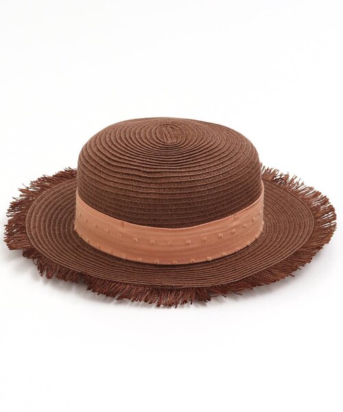 BREEZE（ブリーズ）の「/フリンジペーパーハット（ハット・キッズ・ブラウン/ベージュ・52/56/50/54）」の6枚目の写真