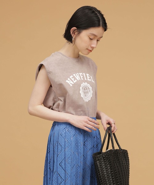 balmy（バルミー）の「BALMY DAY'S/別注ノースリーブTシャツ（Tシャツ/カットソー・レディース・ベージュ/ミント/チャコール・FREE）」の12枚目の写真