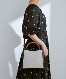 【cache cache】バンブーハンドル2WAYトートバッグ