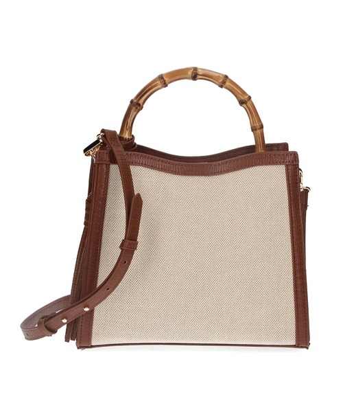 cache cache(カシュ カシュ)の「【cache cache】バンブーハンドル2WAYトートバッグ(ショルダーバッグ・レディース・ブラック/キャメル・FREE)」の19枚目の写真