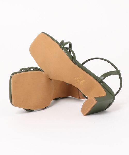 menue（メヌエ）の「華奢多連ストラップ 6cmヒール サンダル（サンダル・レディース・ブラック/ベージュ/グリーン/アイボリー/グレイッシュベージュ/オレンジ・LL/3L/S/M/L/XS）」の10枚目の写真