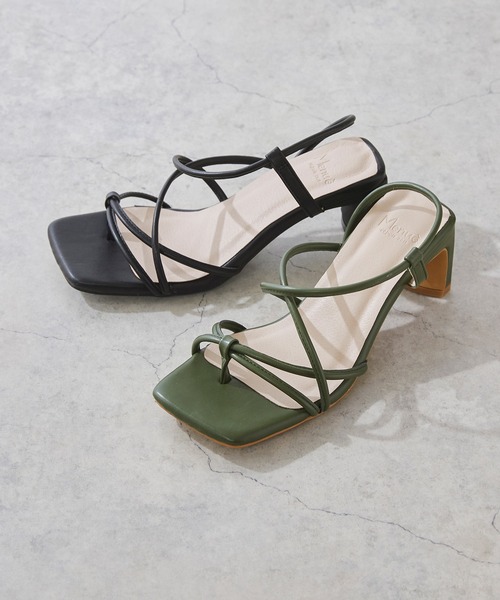 menue（メヌエ）の「華奢多連ストラップ 6cmヒール サンダル（サンダル・レディース・ブラック/ベージュ/グリーン/アイボリー/グレイッシュベージュ/オレンジ・LL/3L/S/M/L/XS）」の21枚目の写真