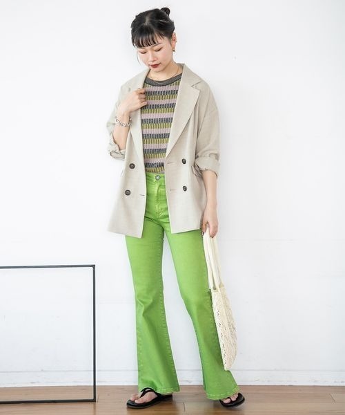 JEANASIS(ジーナシス)の「12GアソートボーダーNS281543(ニット/セーター・レディース・グレー系その他/ブルー系その他/オレンジ系その他・FREE)」の7枚目の写真