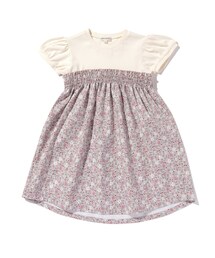 SHOO・LA・RUE | 【90-140cm】花柄シャーリング切替ワンピース(ワンピース)