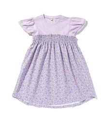 SHOO・LA・RUE（シューラルー）の「◆【90-140cm】花柄シャーリング切替ワンピース（ワンピース・キッズ）」