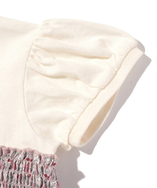 SHOO・LA・RUE（シューラルー）の「◆【90-140cm】花柄シャーリング切替ワンピース（ワンピース・キッズ・ライトパープル/ピンク系5・11/10/12/13/14/09）」の7枚目の写真