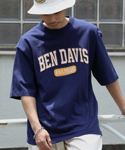 BEN DAVIS(ベンデイビス)の「【BEN DAVIS】カレッジロゴTシャツ(Tシャツ/カットソー・メンズ・グリーン/ネイビー/イエロー/オフホワイト・XL/S/L/M)」の4枚目の写真