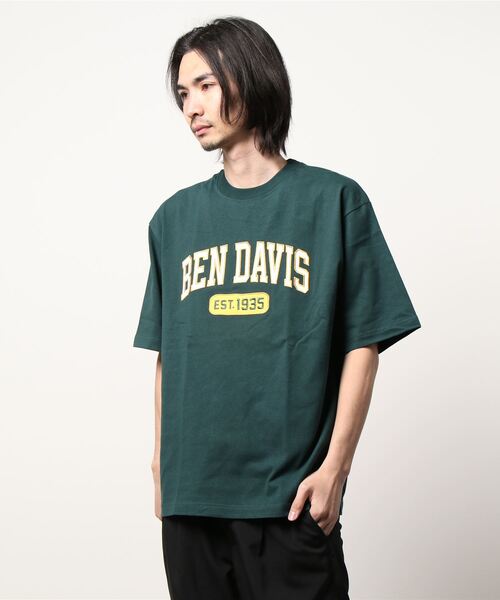 BEN DAVIS(ベンデイビス)の「【BEN DAVIS】カレッジロゴTシャツ(Tシャツ/カットソー・メンズ・グリーン/ネイビー/イエロー/オフホワイト・XL/S/L/M)」の13枚目の写真