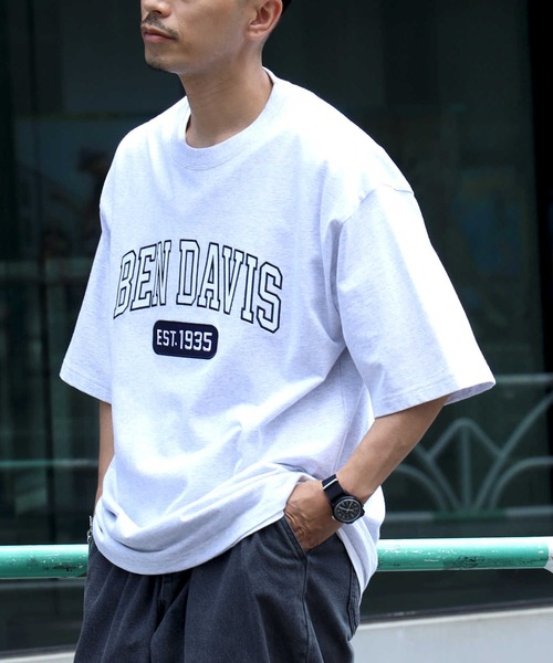 BEN DAVIS(ベンデイビス)の「【BEN DAVIS】カレッジロゴTシャツ(Tシャツ/カットソー・メンズ・グリーン/ネイビー/イエロー/オフホワイト・XL/S/L/M)」の21枚目の写真