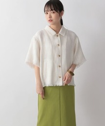 LOWRYS FARM | ツイードフリンジシャツ　275977(シャツ/ブラウス)