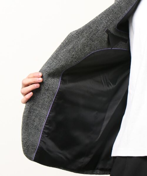 HARRIS TWEED（ハリスツイード）の「Harris Tweed ハリスツイード　メンズ ウールジャケット サイドベンツ（テーラードジャケット・メンズ・ネイビー/ベージュ/ライトブラウン/グレー系その他/ライトグレー/ダークグリーン/グレー/チャコール/ブラウン/チャコールグレー×ブラック・44/48/42/46/50/52）」の13枚目の写真