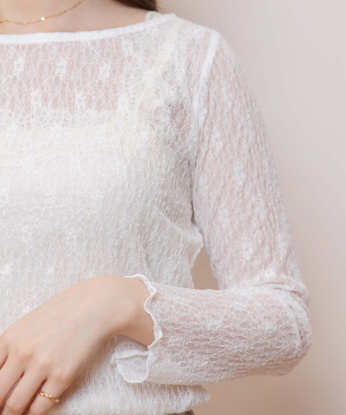 flower(フラワー)の「マチュアレーストップ(Tシャツ/カットソー・レディース・ホワイト/ベージュ・FREE)」の22枚目の写真