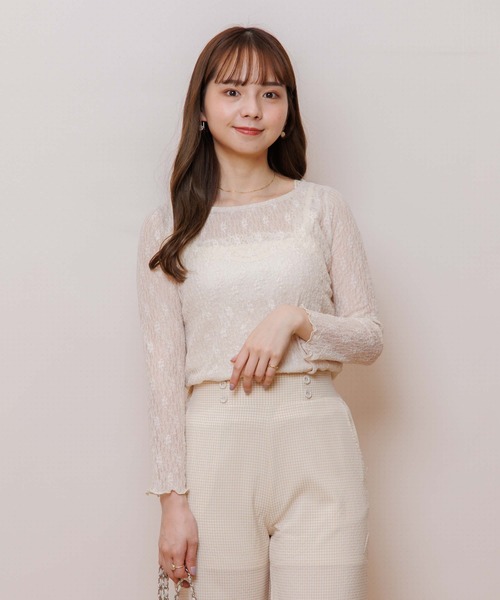 flower(フラワー)の「マチュアレーストップ(Tシャツ/カットソー・レディース・ホワイト/ベージュ・FREE)」の10枚目の写真