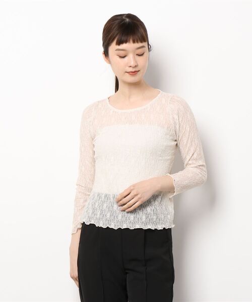 flower(フラワー)の「マチュアレーストップ(Tシャツ/カットソー・レディース・ホワイト/ベージュ・FREE)」の5枚目の写真