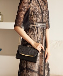 Kana | 3way異素材ラメフラップ クラッチバック(ハンドバッグ)