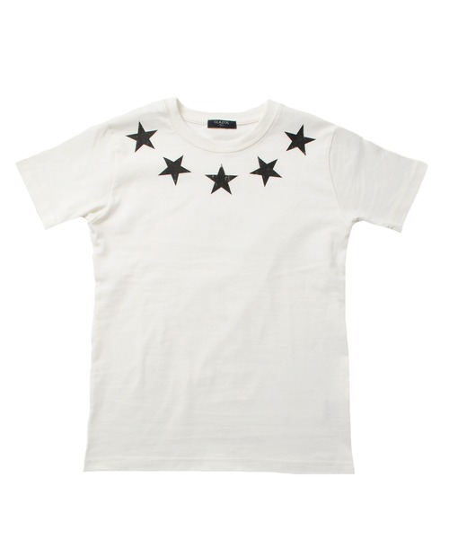 GLAZOS（グラソス）の「天竺・スタープリント半袖Tシャツ（Tシャツ/カットソー・キッズ・ブルー/ホワイト・140cm/150cm/160cm/130cm/170cm）」の3枚目の写真