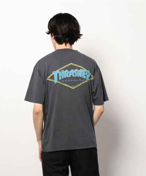 THRASHER（スラッシャー）の「【ムラサキスポーツ別注】THRASHER/スラッシャー ルーズフィット バックプリントTシャツ TH8122VG DIAMND（Tシャツ/カットソー・メンズ・ブラック/ホワイト・M/XL/L）」の13枚目の写真