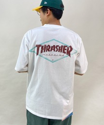 【ムラサキスポーツ別注】THRASHER/スラッシャー ルーズフィット バックプリントTシャツ TH8122VG DIAMND
