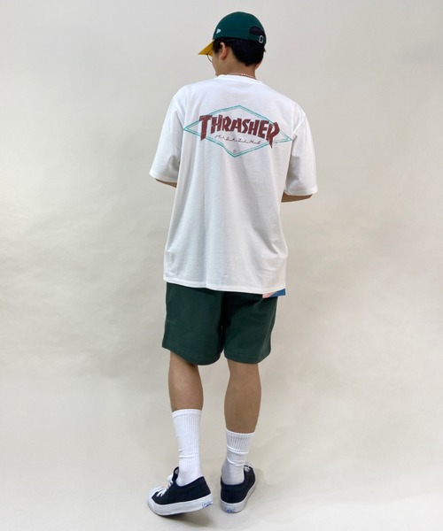 THRASHER（スラッシャー）の「【ムラサキスポーツ別注】THRASHER/スラッシャー ルーズフィット バックプリントTシャツ TH8122VG DIAMND（Tシャツ/カットソー・メンズ・ブラック/ホワイト・M/XL/L）」の9枚目の写真