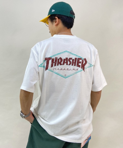THRASHER（スラッシャー）の「【ムラサキスポーツ別注】THRASHER/スラッシャー ルーズフィット バックプリントTシャツ TH8122VG DIAMND（Tシャツ/カットソー・メンズ・ブラック/ホワイト・M/XL/L）」の3枚目の写真