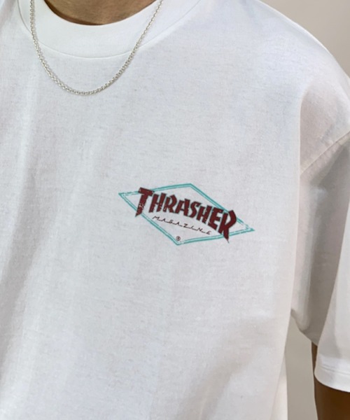 THRASHER（スラッシャー）の「【ムラサキスポーツ別注】THRASHER/スラッシャー ルーズフィット バックプリントTシャツ TH8122VG DIAMND（Tシャツ/カットソー・メンズ・ブラック/ホワイト・M/XL/L）」の6枚目の写真