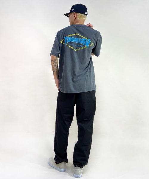 THRASHER（スラッシャー）の「【ムラサキスポーツ別注】THRASHER/スラッシャー ルーズフィット バックプリントTシャツ TH8122VG DIAMND（Tシャツ/カットソー・メンズ・ブラック/ホワイト・M/XL/L）」の8枚目の写真