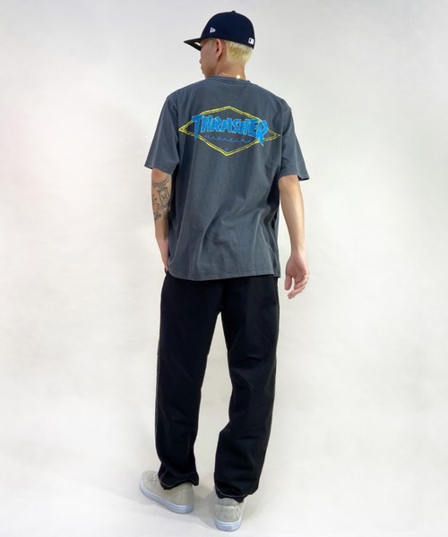 THRASHER（スラッシャー）の「【ムラサキスポーツ別注】THRASHER/スラッシャー ルーズフィット バックプリントTシャツ TH8122VG DIAMND（Tシャツ/カットソー・メンズ・ブラック/ホワイト・M/XL/L）」の5枚目の写真