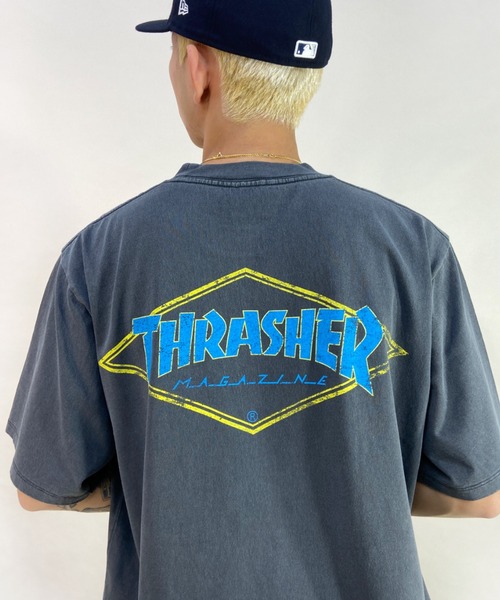 THRASHER（スラッシャー）の「【ムラサキスポーツ別注】THRASHER/スラッシャー ルーズフィット バックプリントTシャツ TH8122VG DIAMND（Tシャツ/カットソー・メンズ・ブラック/ホワイト・M/XL/L）」の20枚目の写真