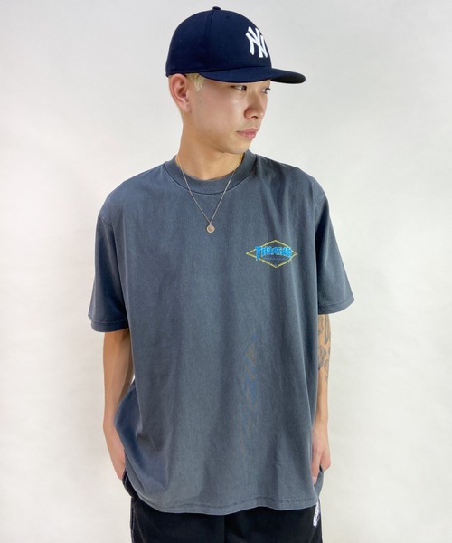 THRASHER（スラッシャー）の「【ムラサキスポーツ別注】THRASHER/スラッシャー ルーズフィット バックプリントTシャツ TH8122VG DIAMND（Tシャツ/カットソー・メンズ・ブラック/ホワイト・M/XL/L）」の7枚目の写真