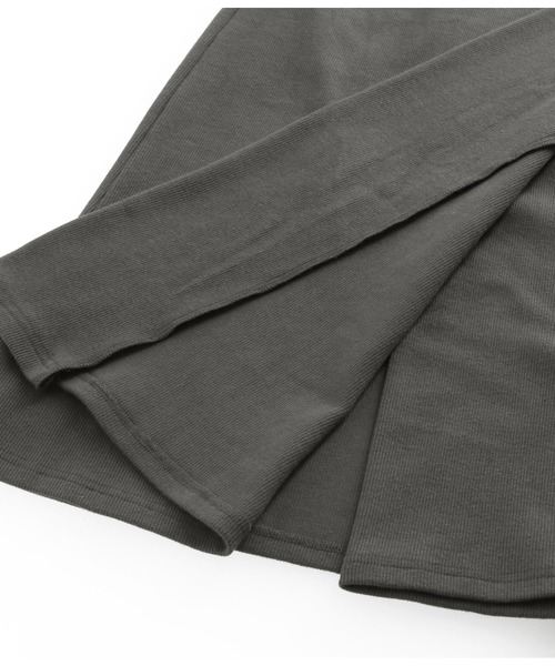 Settimissimo(セッティミッシモ)の「巻きスカート風テレコスカート(スカート・レディース・スミクロ/ラベンダー/イエロー・FREE)」の7枚目の写真