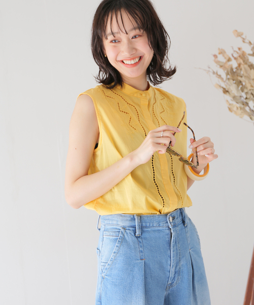 セール】カットワーク刺繍ブラウス（シャツ/ブラウス）｜B.C