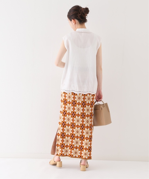 B.C STOCK(ベーセーストック)の「カットワーク刺繍ブラウス(シャツ/ブラウス・レディース・ホワイト/ブラック/イエロー・FREE)」の21枚目の写真