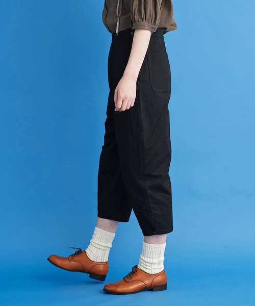 Malle（マル）の「malle コンパクトリネンカルゼ 短めパンツ（その他パンツ・レディース・ブラック/ベージュ・FREE）」の9枚目の写真